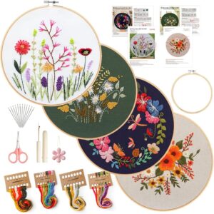 4 Pack Embroidery Kit for Beginners